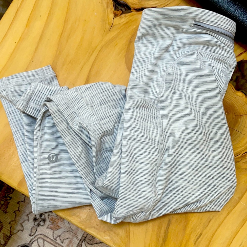 Lululemon light grey stripe pant